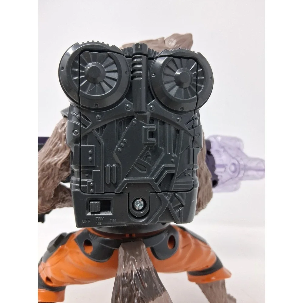 Marvel Guardians of the Galaxy Rocket Raccoon Talks and Moves Works Great. V